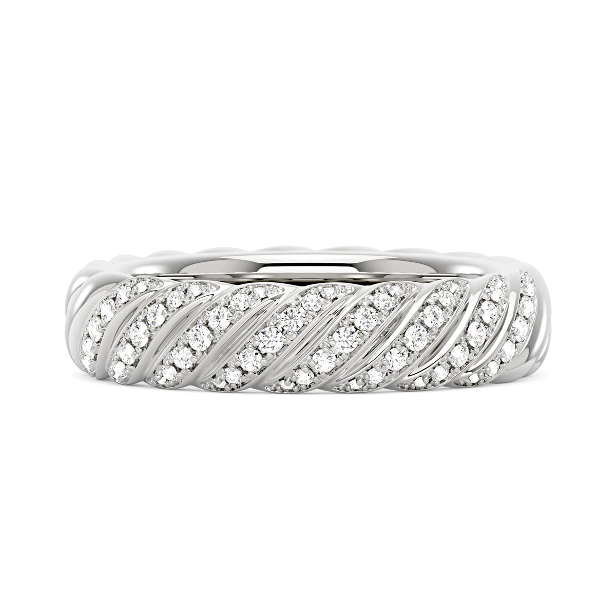 Art Deco Scattered Moissanite Eternity Ring - NavianJewelry™