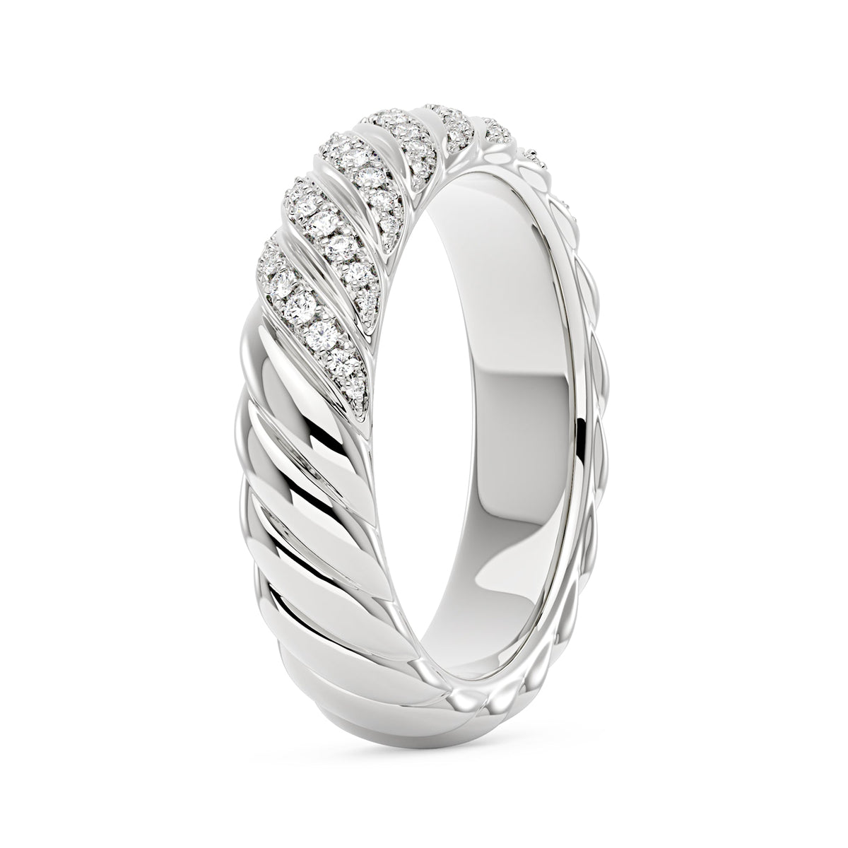 Art Deco Scattered Moissanite Eternity Ring - NavianJewelry™