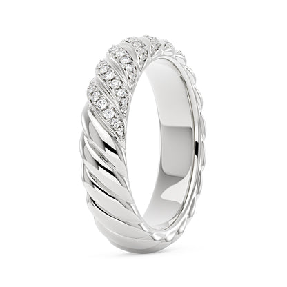 Art Deco Scattered Moissanite Eternity Ring - NavianJewelry™
