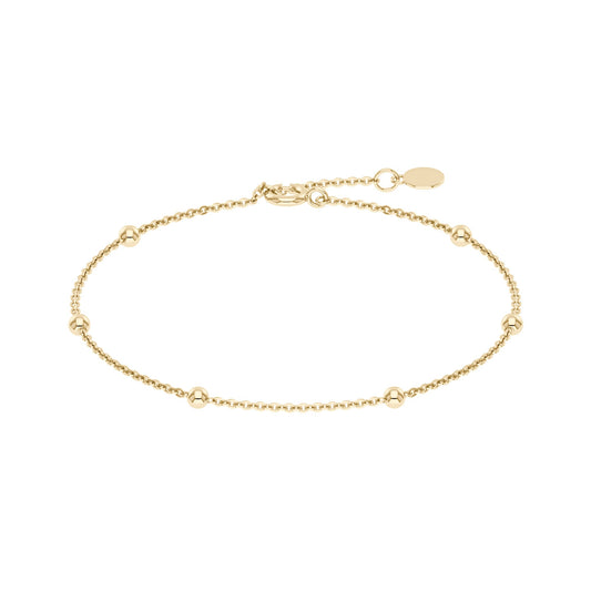 Bead Station Bracelet in 14K Gold - NavianJewelry™