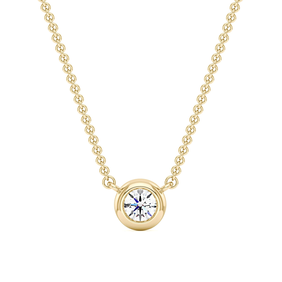 Brilliant 0.3 Carat Moissanite Necklace in 14K Gold - NavianJewelry™
