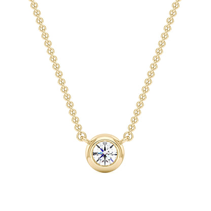 Brilliant 0.3 Carat Moissanite Necklace in 14K Gold - NavianJewelry™