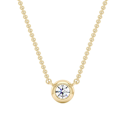 Brilliant 0.3 Carat Moissanite Necklace in 14K Gold - NavianJewelry™