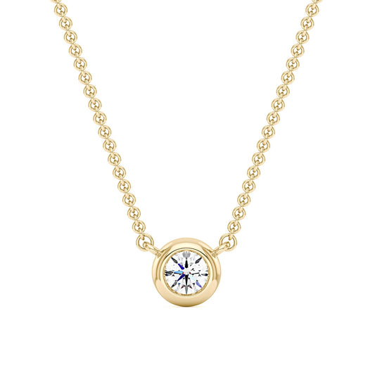 Brilliant 0.3 Carat Moissanite Necklace in 14K Gold - NavianJewelry™