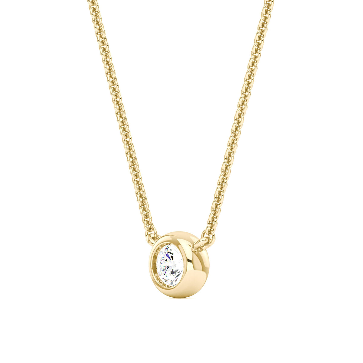 Brilliant 0.3 Carat Moissanite Necklace in 14K Gold - NavianJewelry™