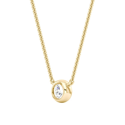 Brilliant 0.3 Carat Moissanite Necklace in 14K Gold - NavianJewelry™