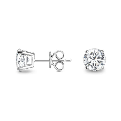 Brilliant Round Cut Moissanite Basket Stud Earrings - NavianJewelry™