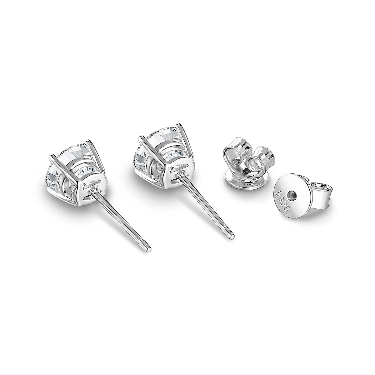 Brilliant Round Cut Moissanite Basket Stud Earrings - NavianJewelry™