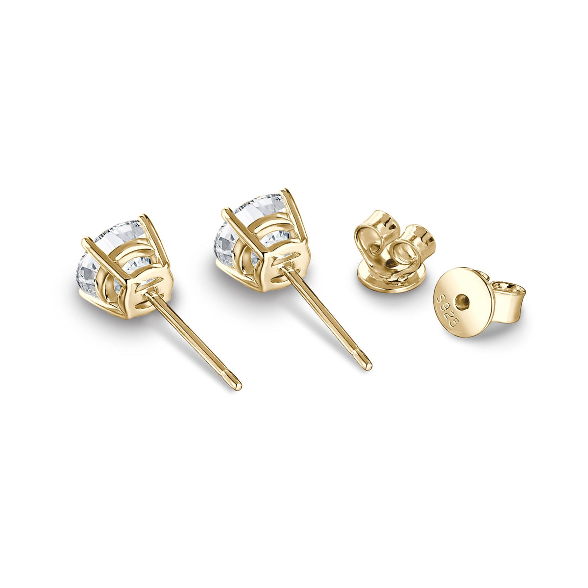 Brilliant Round Cut Moissanite Basket Stud Earrings - NavianJewelry™