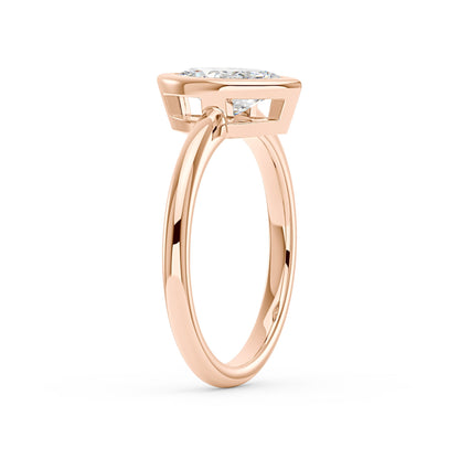 Marquise Cut Moissanite Bezel Ring - NavianJewelry™