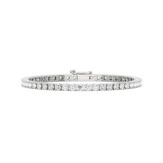 7.2 Carat Classic Round Moissanite Tennis Bracelet in 14K Gold - NavianJewelry™