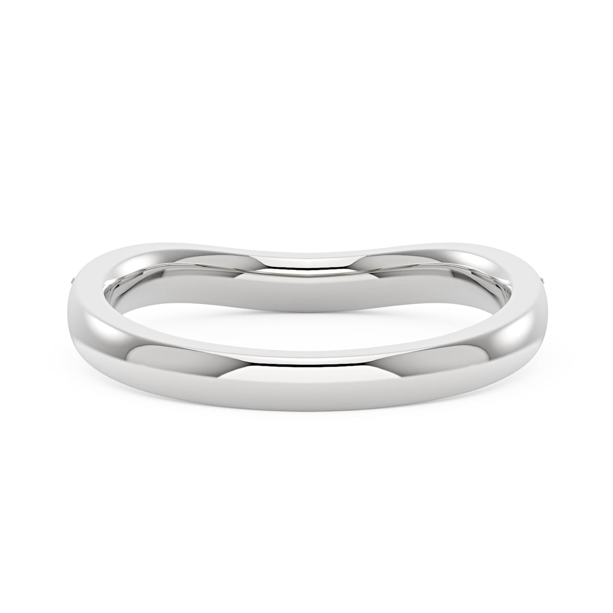 Art Deco Curved Moissanite Pavé Half Eternity Band - NavianJewelry™