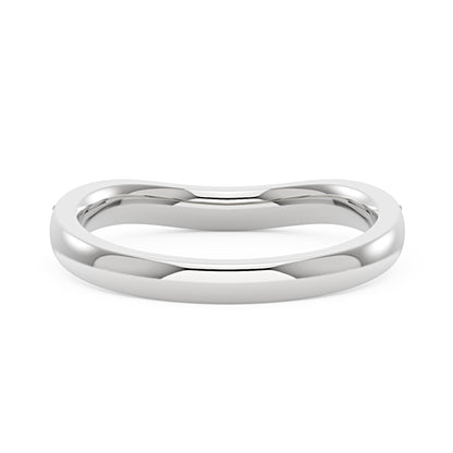 Art Deco Curved Moissanite Pavé Half Eternity Band - NavianJewelry™