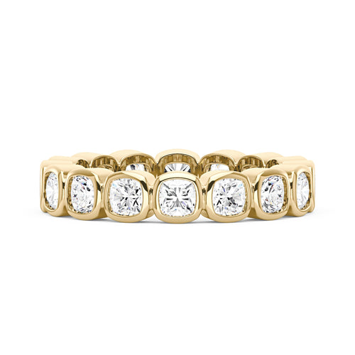 Cushion Moissanite Bezel Eternity Band - NavianJewelry™