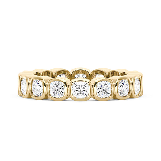 Cushion Moissanite Bezel Eternity Band - NavianJewelry™