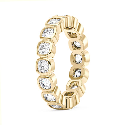 Cushion Moissanite Bezel Eternity Band - NavianJewelry™