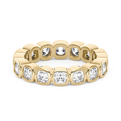 Cushion Moissanite Bezel Eternity Band - NavianJewelry™