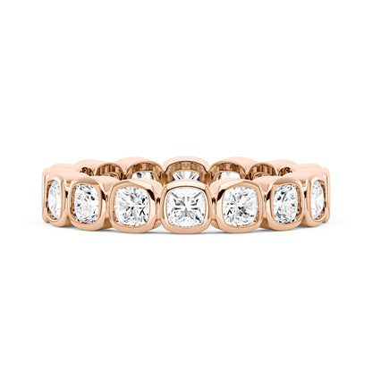 Cushion Moissanite Bezel Eternity Band - NavianJewelry™