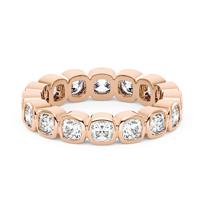 Cushion Moissanite Bezel Eternity Band - NavianJewelry™