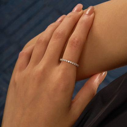 Elegant Half Eternity Wedding Ring - NavianJewelry™