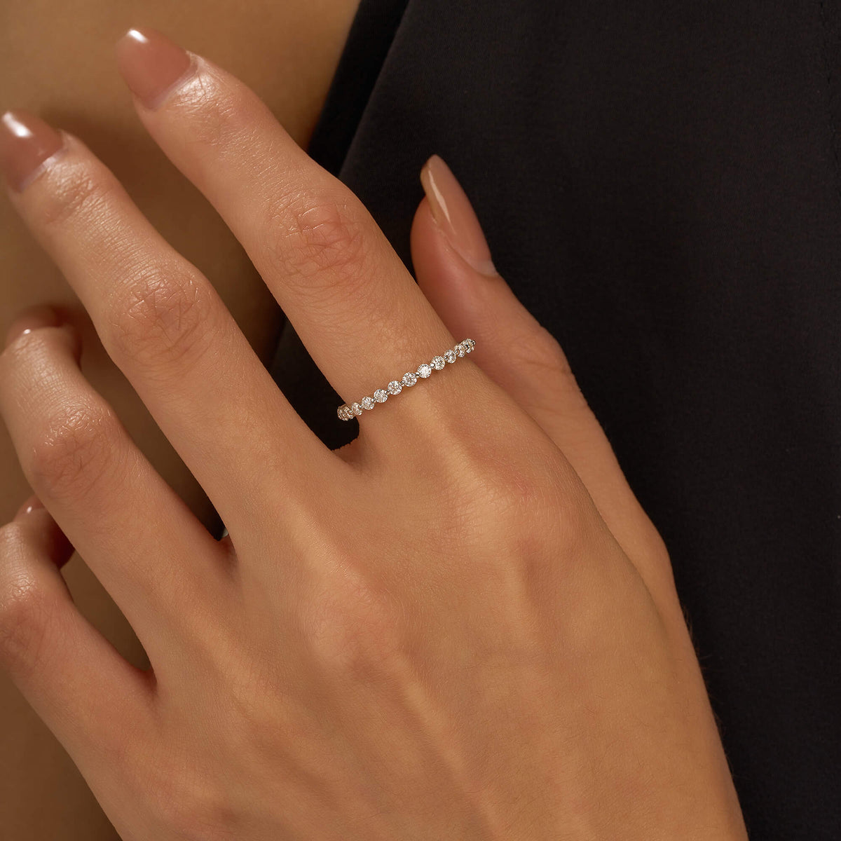 Elegant Half Eternity Wedding Ring - NavianJewelry™