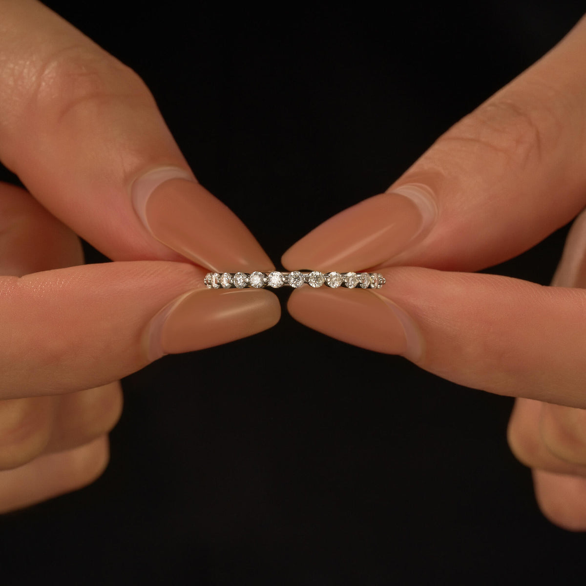Elegant Half Eternity Wedding Ring - NavianJewelry™