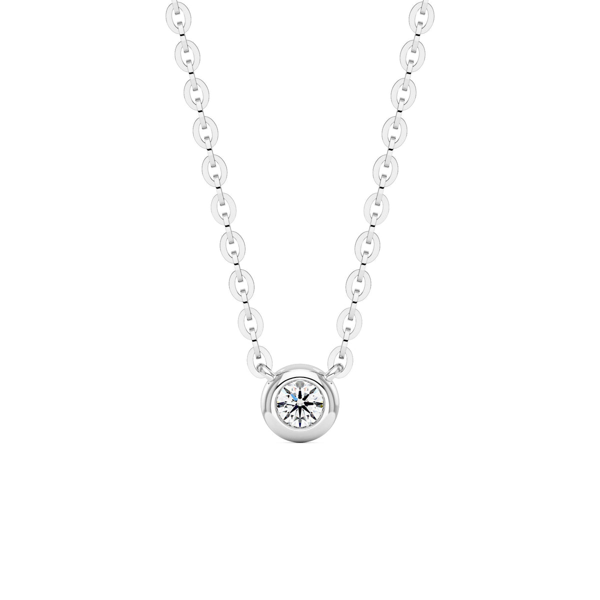 Dainty Natural Diamond Necklace in 18K Gold - NavianJewelry™