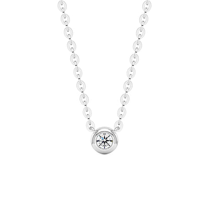Dainty Natural Diamond Necklace in 18K Gold - NavianJewelry™