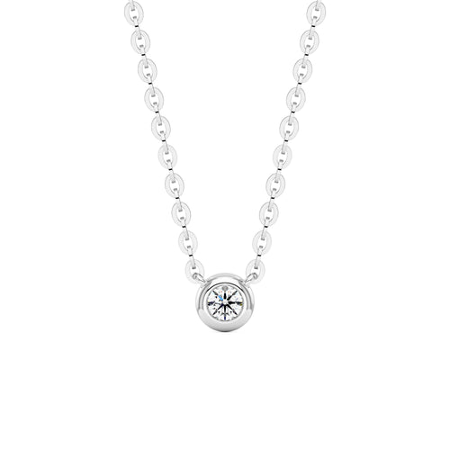 Dainty Natural Diamond Necklace in 18K Gold - NavianJewelry™