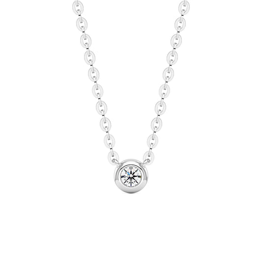 Dainty Natural Diamond Necklace in 18K Gold - NavianJewelry™