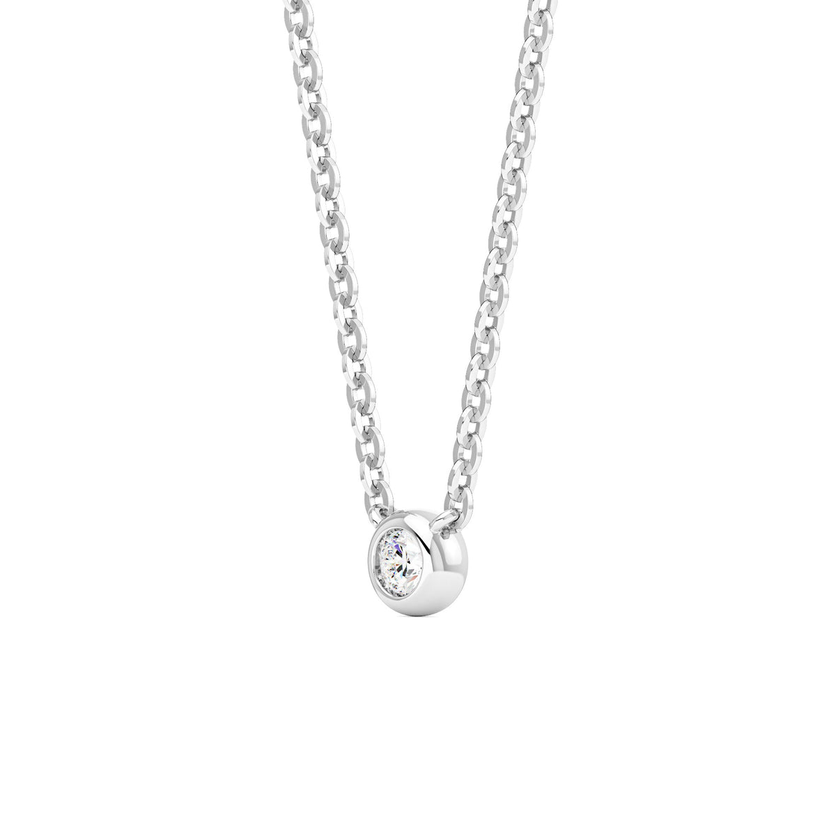 Dainty Natural Diamond Necklace in 18K Gold - NavianJewelry™