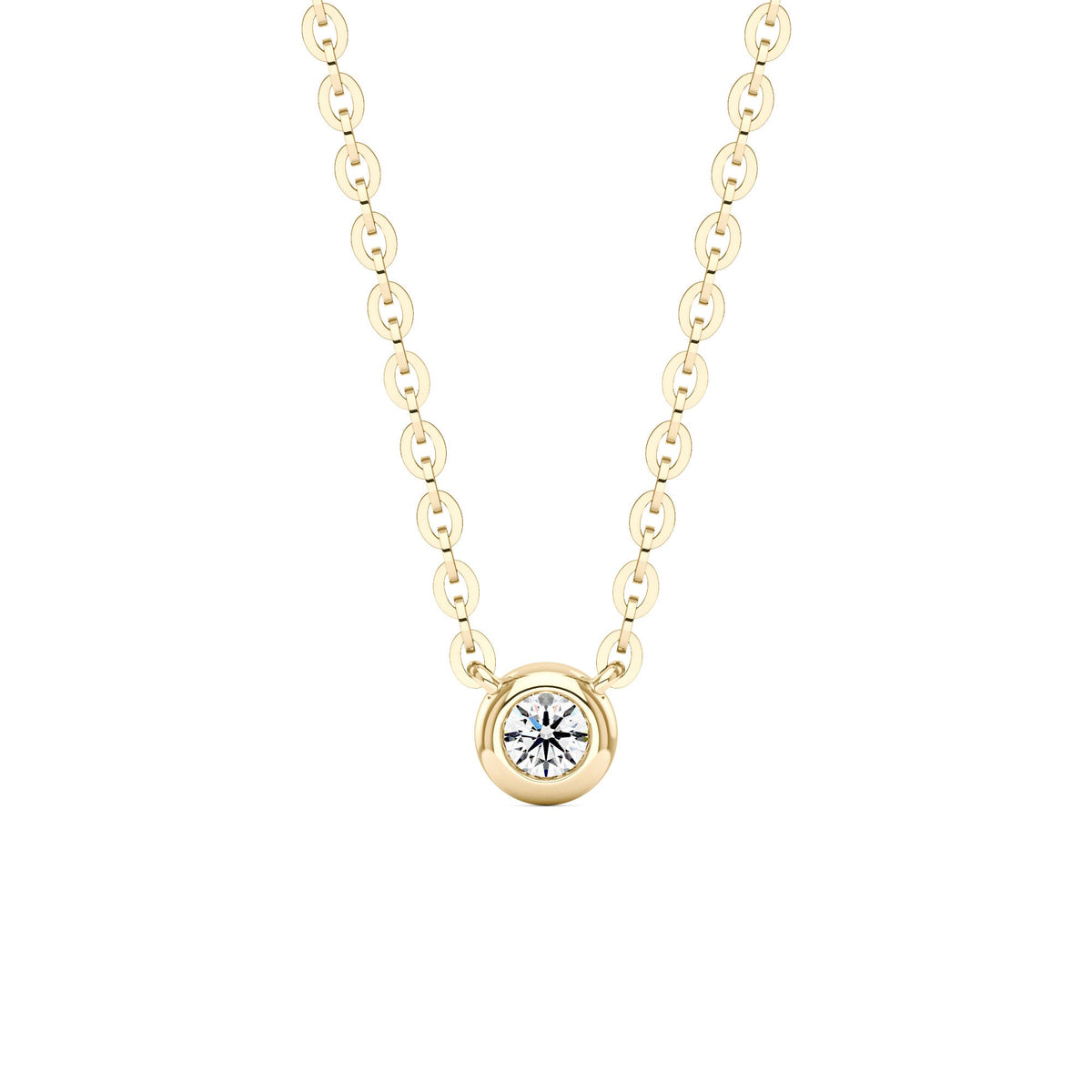 Dainty Natural Diamond Necklace in 18K Gold - NavianJewelry™