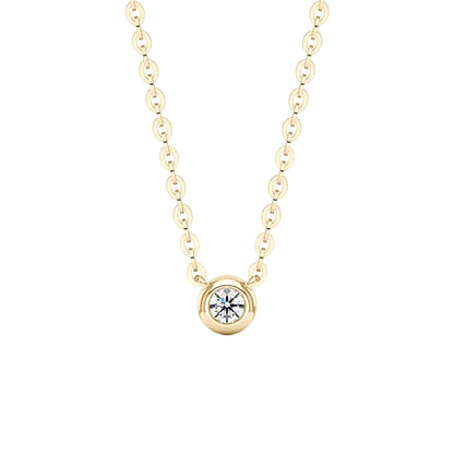 Dainty Natural Diamond Necklace in 18K Gold - NavianJewelry™