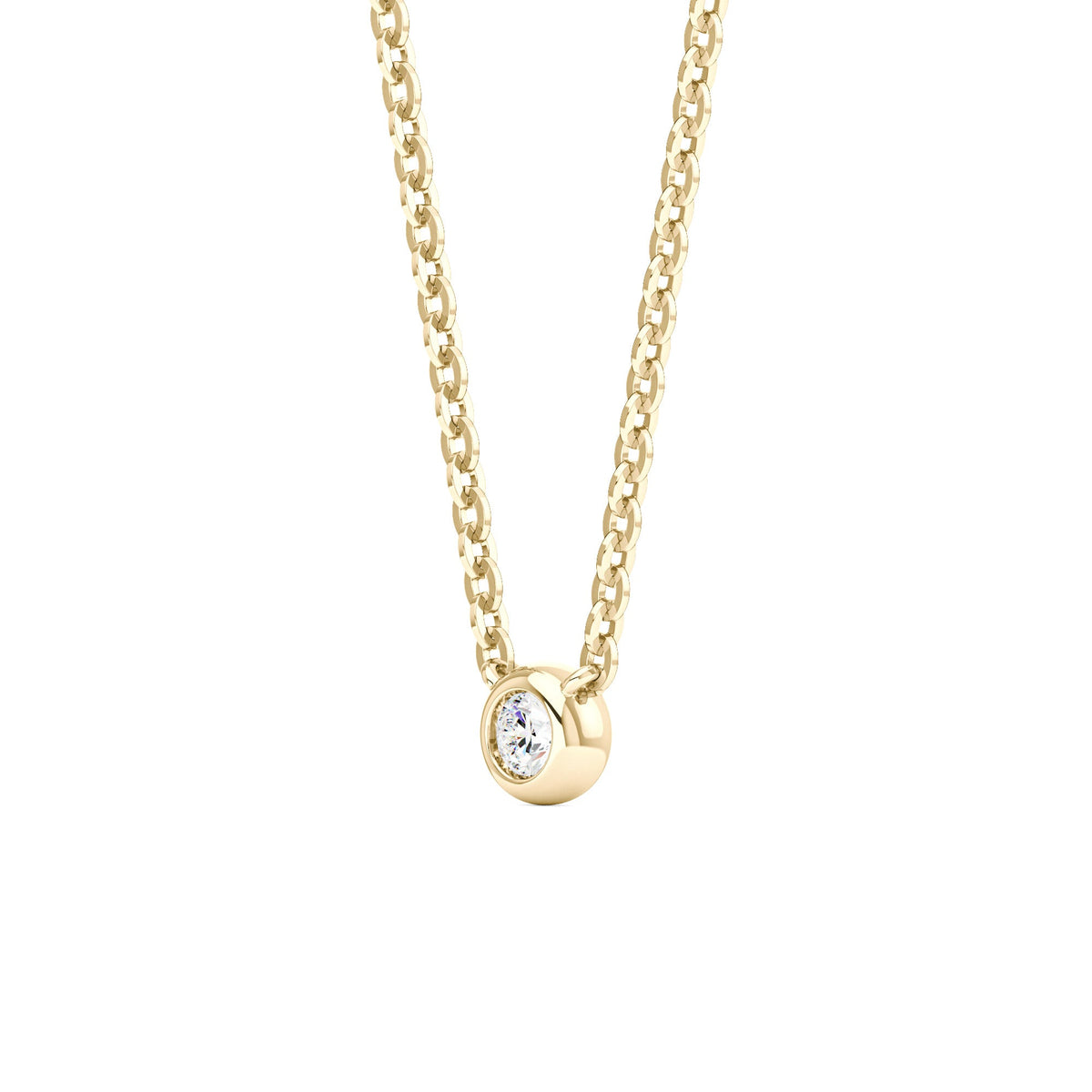 Dainty Natural Diamond Necklace in 18K Gold - NavianJewelry™