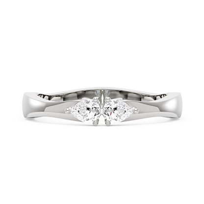 Twin Pear Moissanite Stackable Band - NavianJewelry™