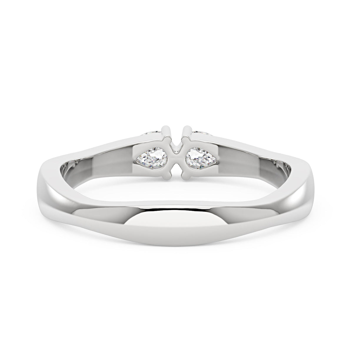 Twin Pear Moissanite Stackable Band - NavianJewelry™