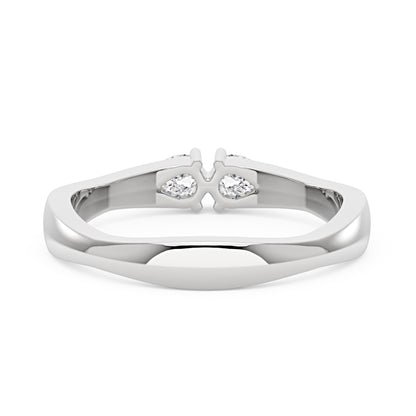 Twin Pear Moissanite Stackable Band - NavianJewelry™