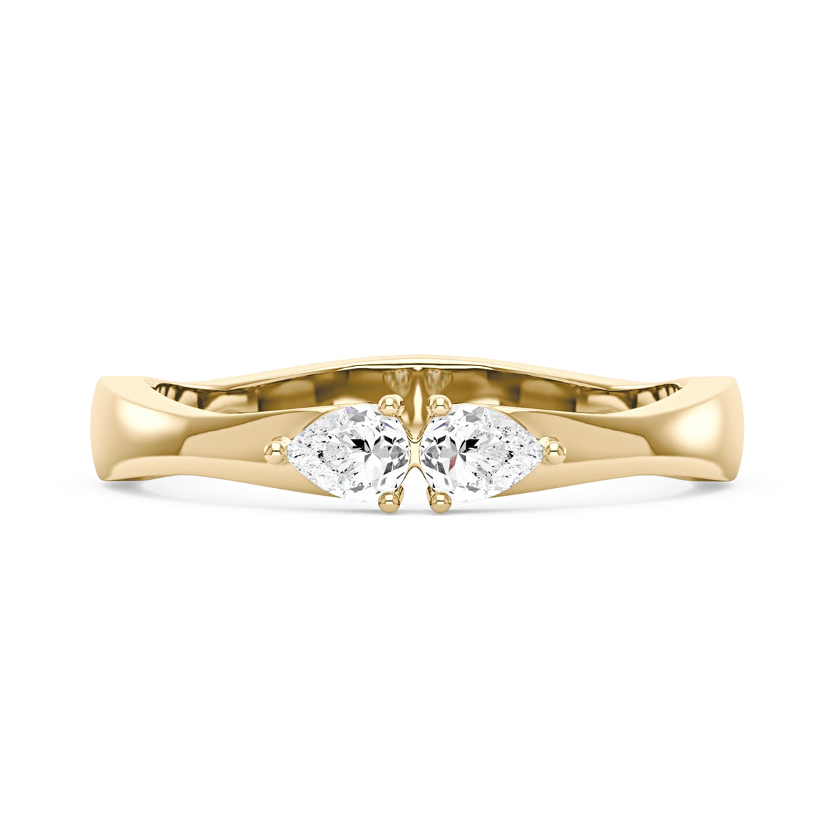 Twin Pear Moissanite Stackable Band - NavianJewelry™