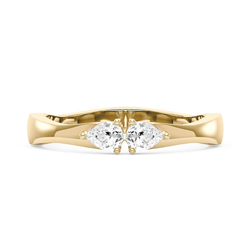 Twin Pear Moissanite Stackable Band - NavianJewelry™