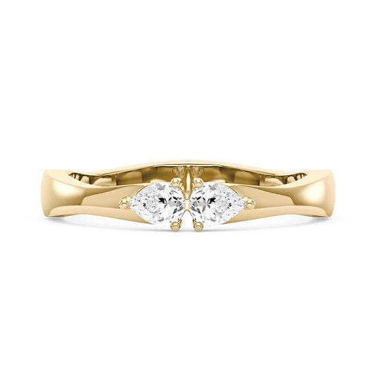 Twin Pear Moissanite Stackable Band - NavianJewelry™