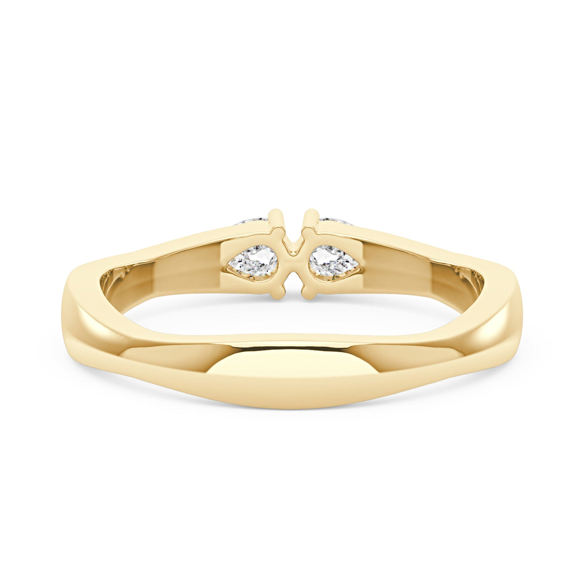 Twin Pear Moissanite Stackable Band - NavianJewelry™