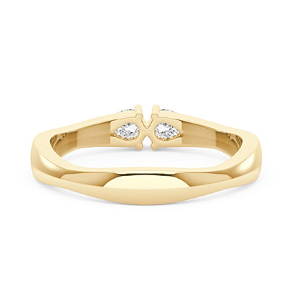 Twin Pear Moissanite Stackable Band - NavianJewelry™