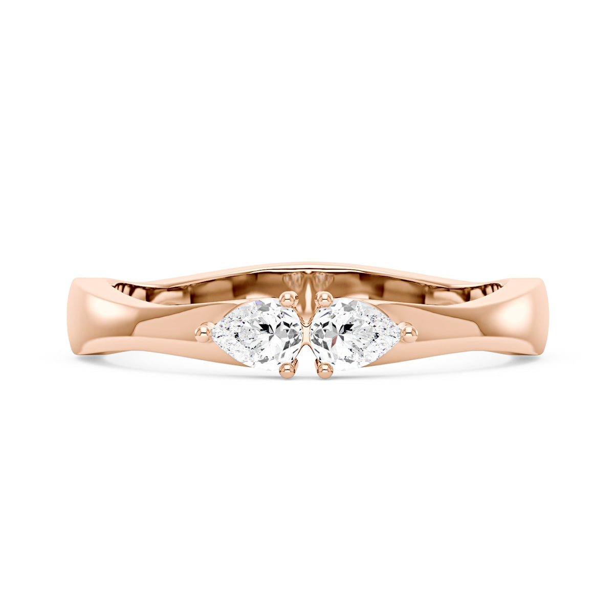 Twin Pear Moissanite Stackable Band - NavianJewelry™
