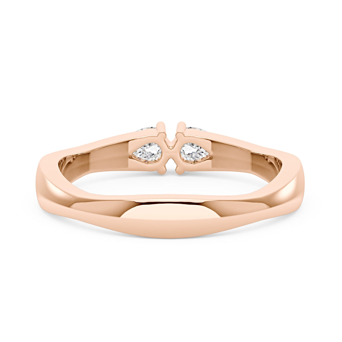 Twin Pear Moissanite Stackable Band - NavianJewelry™