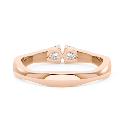 Twin Pear Moissanite Stackable Band - NavianJewelry™