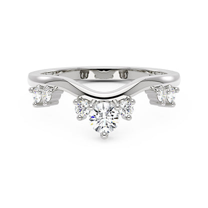 Nature Inspired Curved Moissanite Wedding Band - NavianJewelry™