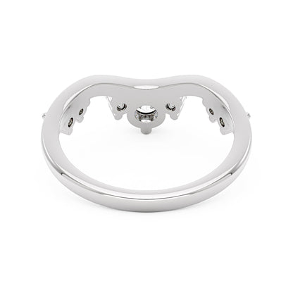 Nature Inspired Curved Moissanite Wedding Band - NavianJewelry™