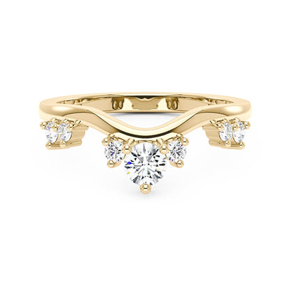 Nature Inspired Curved Moissanite Wedding Band - NavianJewelry™