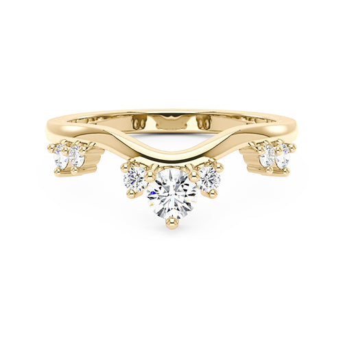 Nature Inspired Curved Moissanite Wedding Band - NavianJewelry™