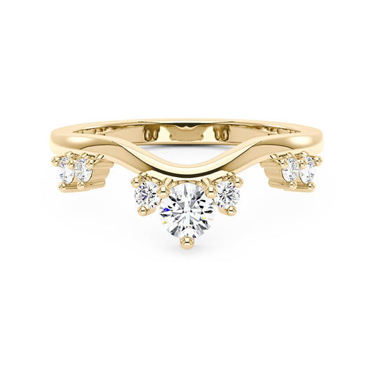 Nature Inspired Curved Moissanite Wedding Band - NavianJewelry™